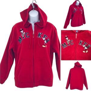 Mickey & Minnie Mouse Fleece Hoodie Jacket Sz. medium